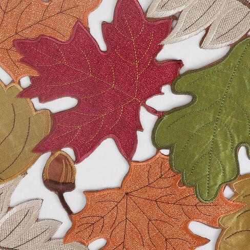 OWENIE مفرش طاولة الخريف، مفرش طاولة قصير لعيد الشكر لديكورات المنزل في موسم الخريف لطاولة القهوة، مفرش مطرز لبيت المزرعة وحصاد أشجار القيقب، 33.02 سم × 91.44 سم in Kuwait