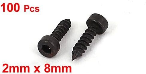 uxcell 2mm x 10mm Threaded Carbon Steel Hex Head Self Tapping Screws 100pcs in Saudi Arabia