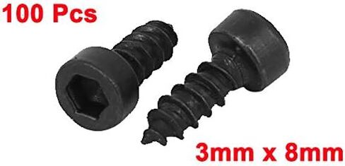 uxcell 2mm x 10mm Threaded Carbon Steel Hex Head Self Tapping Screws 100pcs in Saudi Arabia