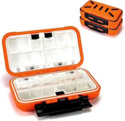 Fishing Tackle Box Bait Storage Case Hard Tackle Case Portable Hooks Lure Baits Storage Swivels Jigs Hooks Sinker for Vest Casting Fly Fishing (Grey Waterproof/1pcs) in Saudi Arabia