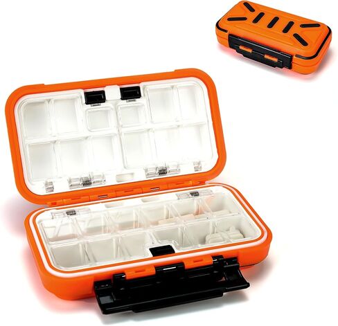 Fishing Tackle Box Bait Storage Case Hard Tackle Case Portable Hooks Lure Baits Storage Swivels Jigs Hooks Sinker for Vest Casting Fly Fishing (Grey Waterproof/1pcs) in Saudi Arabia