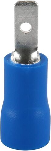 Baomain 0.11" Blue Male Insulated Spade Wire Connector Electrical Crimp Terminal 16-14 AWG 2.8 x 0.5mm (100PCS) in Saudi Arabia