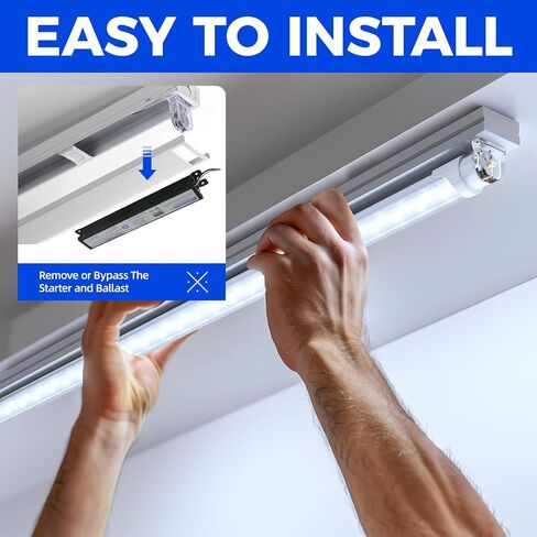 Barrina 8 FT LED Tube Lights, 44W 5500lm 5000K, Super Bright,T8 T10 T12 LED Bulb, FA8 Single Pin LED Lights, Clear Cover,LED Shop Bulbs to Replace Fluorescent Light Bulbs Pack of 12 in Kuwait