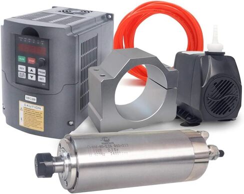110V 800w vfd Spindle Package：110V 1.5KW VFD+110V 800w Φ65mm ER11 Water Cooled Spindle Motor+110V Water Pump+65mm Clamp +5m Water Pipe in Kuwait