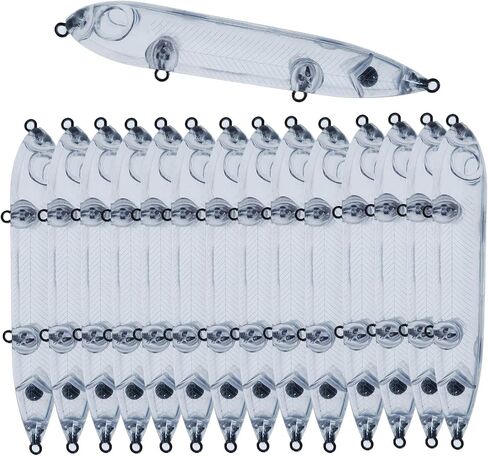 Fishing Blanks Lures Kit - DIY Topwater Swimbait & Crankbait Set for Bass, Salmon, Trout - Ideal for Saltwater & Freshwater Fishing,Transparent & Unpainted Bait Blanks in Saudi Arabia