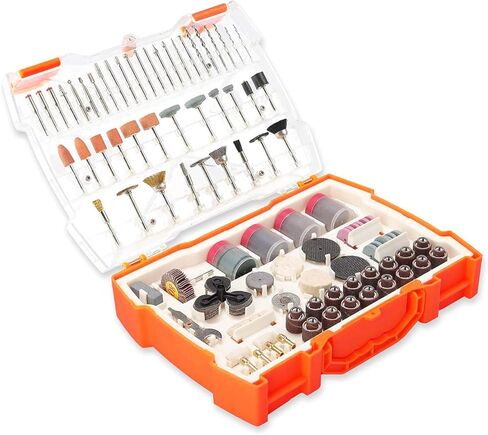 مجموعة ملحقات أدوات دوارة مكونة من 361 قطعة، مجموعات حفر وتلميع وطحن، مطحنة كهربائية بساق 1/8 بوصة، ملاءمة عالمية لسهولة القطع والطحن والصنفرة والشحذ والنحت والتلميع in Kuwait