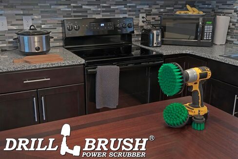 Ultra Stiff Drill Powered Cleaning Brush Set - Heavy Duty Industrial Stripping - Cordless Drill Power Scrubber Grill Brush for Household Cleaning Supplies - Rust Remover - No Wires - BBQ Grill Brush in Saudi Arabia