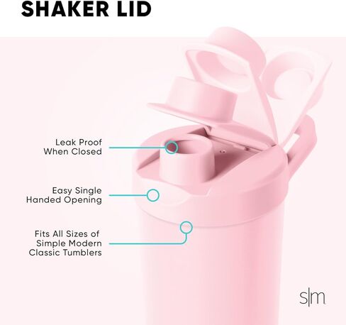 زجاجة رج بسيطة وحديثة من الفولاذ المقاوم للصدأ مع كرة سعة 24 أونصة | كوب معدني معزول لخلطات البروتين والمخفوقات وما قبل التمرين | مجموعة التجمع | لافندر كهربائي in Kuwait