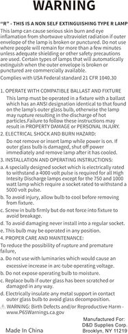 Bluex Bulbs 3 Pack MP100/U/MED 100 Watt Metal Halide ED17 Bulb, Medium Base, Clear Metal Halide Bulb 100W in Saudi Arabia