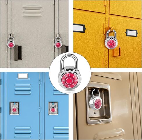 Standard Dial Combination Lock,Black Turnplate 2 in. Wide; Fixed Three Digital Combination; Pack of 24; Lock for School，Gym & Sports Locker, Toolbox, Gate, Case in Saudi Arabia