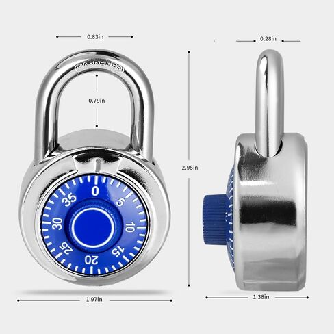 Standard Dial Combination Lock,Black Turnplate 2 in. Wide; Fixed Three Digital Combination; Pack of 24; Lock for School，Gym & Sports Locker, Toolbox, Gate, Case in Saudi Arabia