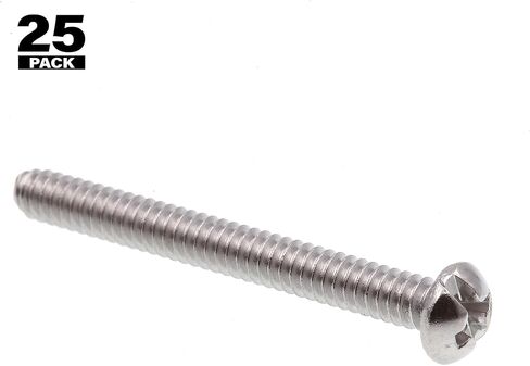 برغي آلة Prime-Line 9003227، رأس مستدير، مجموعة مشقوقة/فيليبس، #6-32 × 1-1/4 بوصة، فولاذ مقاوم للصدأ درجة 18-8، عبوة من 100 قطعة in Saudi Arabia
