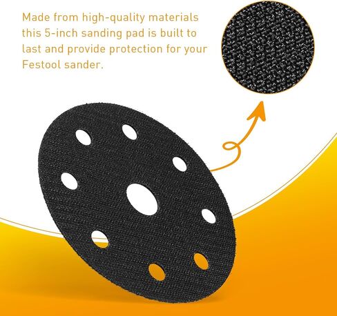 203344 Sanding Net Protection Pad for Festool 5-Inch Sanders, 2-Pack | Net Protection Pad, Compatible with Festool ES 125, ETS 125, ETSC 125, ETS EC 125 Sanders, Dust Extraction Design in Kuwait