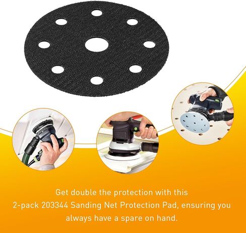 203344 Sanding Net Protection Pad for Festool 5-Inch Sanders, 2-Pack | Net Protection Pad, Compatible with Festool ES 125, ETS 125, ETSC 125, ETS EC 125 Sanders, Dust Extraction Design in Kuwait