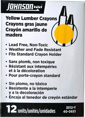 Johnson Level & Tool 3512-K Lumber Crayon, Black, 12-Pack in Kuwait