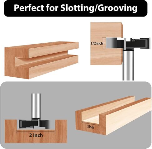 CNC Spoilboard Surfacing Router Bits, 1/2 inch Shank 2 inch Cutting Diameter, Slab Flattening Router Bit Planing Bit Wood Milling Cutter Planer Woodworking Tool by SIMILKY (1/2 Shank 4 Wings) in Saudi Arabia
