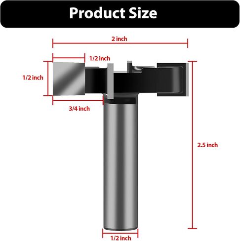 CNC Spoilboard Surfacing Router Bits, 1/2 inch Shank 2 inch Cutting Diameter, Slab Flattening Router Bit Planing Bit Wood Milling Cutter Planer Woodworking Tool by SIMILKY (1/2 Shank 4 Wings) in Saudi Arabia