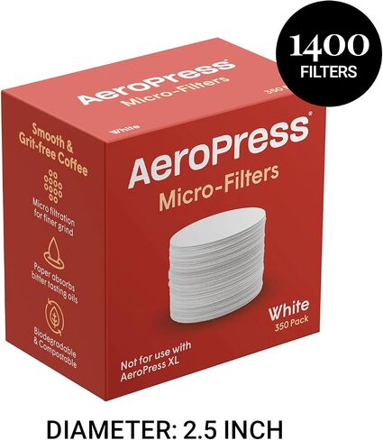 حزمة مرشح بديلة AeroPress - مرشحات دقيقة لصانع القهوة والإسبريسو AeroPress - عبوتان (700 قطعة) in Kuwait