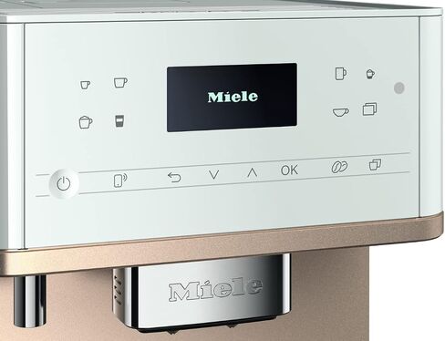 Miele CM 6160 MilkPerfection Automatic Coffee Machine - OneTouch for Two, AromaticSystem, 4 individual profiles, DoubleShot, WiFi-compatible, LED lighting, easy cleaning, in Lotus White in Kuwait
