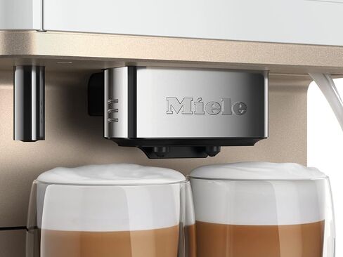 Miele CM 6160 MilkPerfection Automatic Coffee Machine - OneTouch for Two, AromaticSystem, 4 individual profiles, DoubleShot, WiFi-compatible, LED lighting, easy cleaning, in Lotus White in Kuwait