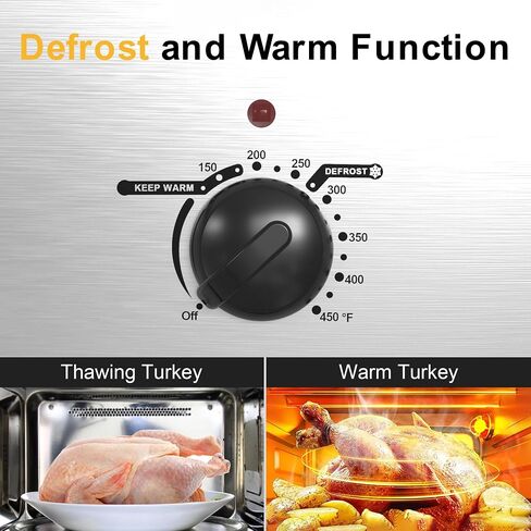 Sunvivi 14-Quart Electric Roaster Oven with Self-Basting Lid, Turkey Roaster Oven with Removable Pan and Rack, Stainless Steel, Silver in Saudi Arabia