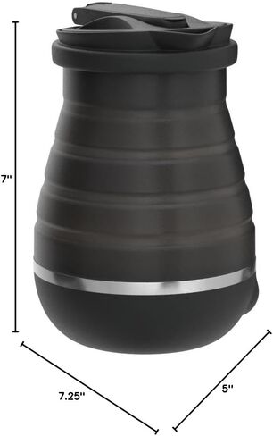Brentwood Appliances KT-1508BK .85-Quart Dual-Voltage Collapsible-Travel Kettle (Black), 0.85Q | Dual-voltage operation, compact folding design in Kuwait