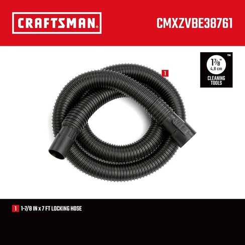 كرافتس مان CMXZVBE38762 1-1/4 انش خرطوم مكنسة كهربائية للاستخدام الرطب والجاف مقاس 6 قدم مناسب للاحتكاك لمكانس المتاجر in Saudi Arabia