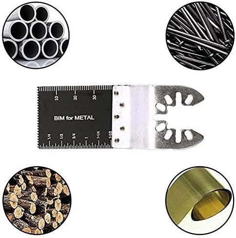 50PCS Bi-Metal Oscillating Multitool Quick Release Oscillating Saw Blades Fits Fein Multimaster, Porter Cable, Black&Decker, Bosch Craftsman, Ridgid, Makita, Milwaukee, Dewalt etc in Kuwait