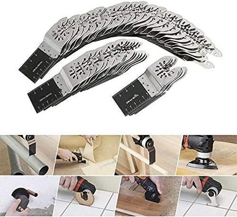50PCS Bi-Metal Oscillating Multitool Quick Release Oscillating Saw Blades Fits Fein Multimaster, Porter Cable, Black&Decker, Bosch Craftsman, Ridgid, Makita, Milwaukee, Dewalt etc in Kuwait