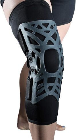 DonJoy Reaction Web Knee Support Brace with Compression Undersleeve: Grey, Medium/Large in Saudi Arabia