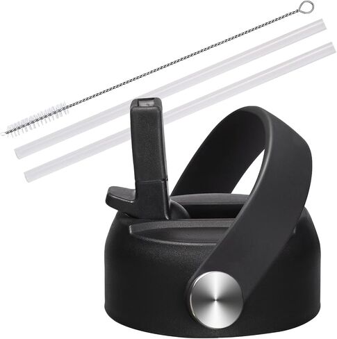 Auto Spout Lid with Button Lock, Replacement Flip Lid of 2.22" Diameter Fits Wide Mouth, Leak- Proof Bottle Accessories with Big Handle Easy to Carry in Saudi Arabia
