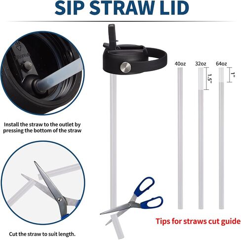 Auto Spout Lid with Button Lock, Replacement Flip Lid of 2.22" Diameter Fits Wide Mouth, Leak- Proof Bottle Accessories with Big Handle Easy to Carry in Saudi Arabia