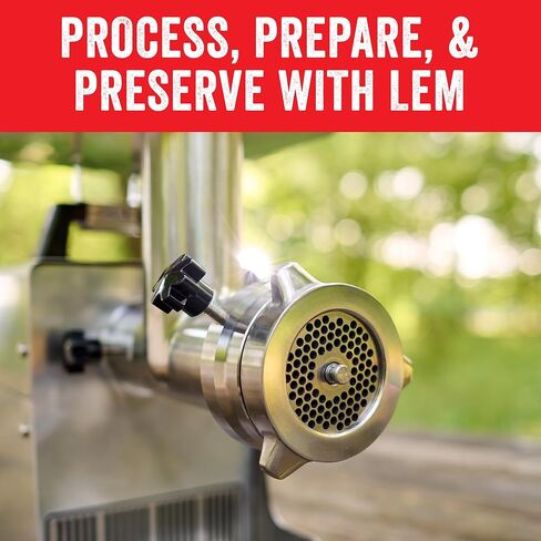 منتجات LEM رقم 12، محول DualGrind، ملحق مفرمة اللحم من الفولاذ المقاوم للصدأ، مثالي للاستخدام المتكرر in Kuwait