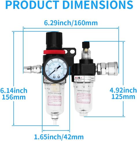 AF2000 Pneumatic 1/4G Inch Air Oil Water Filter Air Tool Compressor Filter Air Filter Kit in Saudi Arabia