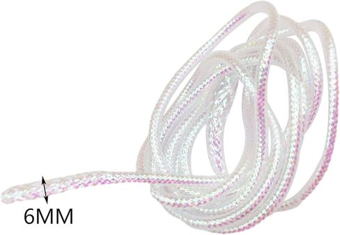 4 متر جديلة مايلر أنبوب ، 2/4/6 مللي متر بيرليسسينت يطير ربط المواد ، مضفر الجولة المجسم الحبل لتقوم بها بنفسك أداة لصيد الأسماك في الهواء الطلق in Kuwait