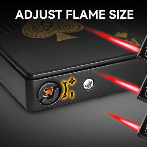 2 Pack Jet Torch Lighter Ace Card Lighter Green Flame Refillable Butane Lighter Ace of Spades Cool Lighter Adjustable Windproof Poker Lighter (Without Gas) in Saudi Arabia