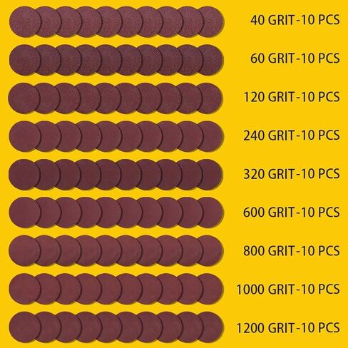9 Inch Sanding Discs 30 PCS Assorted Hook and Loop 9 in 8 Hole Sandpaper Orbital Sander Pads 5 pcs of Each 80 100 150 180 240 400 Grit Orbital Sandpaper in Saudi Arabia