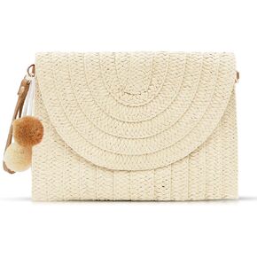 Crossbody Bags for Women, Straw Clutch Purses, Bohemian Handmade Woven Envelope Package
