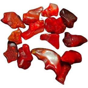 Red Ethiopian Opal Polish Rough, Natural Polished Opal, 5 Piece Ethiopian Opal Polished Rough, Top Quality Genuine Multi Fire Raw Polished Opal, Fire Opal Rough, Roughopal-1 in Kuwait