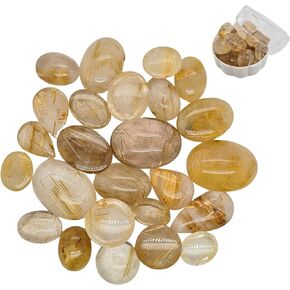 JAI GEMS Natural Rutile Quartz TCabochon Gemstone Oval & Pear Shape, Size 50 Cts wholesale Lots, Rutilated Quartz for jewelry making
