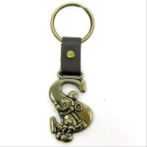 Disney Mickey Mouse Letter S Brass Keychain in Saudi Arabia