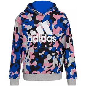adidas Boys' Chop Pullover Hoodie, Grey Heather, X-Large