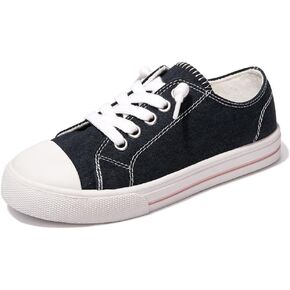 Colgo Boys Girls Sneakers Canvas Lace up Walking Shoes for Little Big Kids Size 11-6
