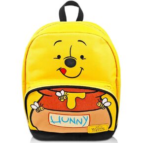 Winnie the Pooh Mini Backpack for Women - 10" Canvas Winnie the Pooh Backpack with Front Pocket Plus Bookmark | Winnie the Pooh Backpack Purse Bundle