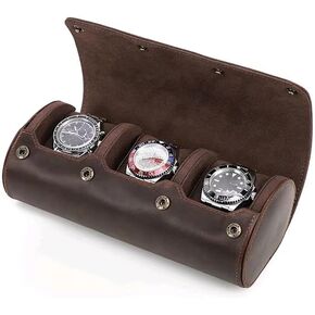 SOLYUJ Genuine Leather Watch Roll Case - Luxurious Protection & Organization for Your Valuable Timepieces
