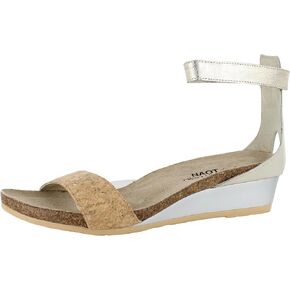 NAOT Footwear Women's Pixie Wedge Sandal with Cork Footbed and Arch Support Footbed - Adjustable Ankle Strap - Comfort and Support - Lightweight and Perfect for Travel - Narrow to Medium Fit