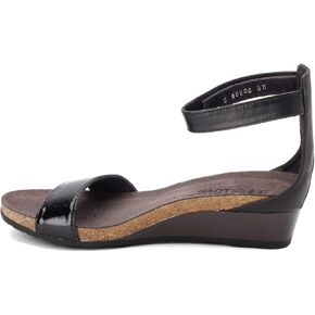 NAOT Footwear Women's Pixie Wedge Sandal with Cork Footbed and Arch Support Footbed - Adjustable Ankle Strap - Comfort and Support - Lightweight and Perfect for Travel - Narrow to Medium Fit
