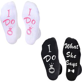 sockfun Valentines Day Gifts For Him Her Wedding Gifts for Bride and Groom Engagement Engaged Gifts, Couple Gamer Socks