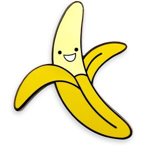 Pinsanity Cute Happy Yellow Banana Enamel Lapel Pin