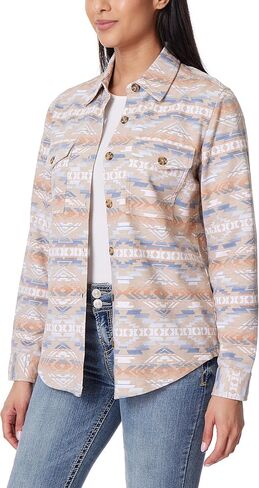 WallFlower Women's Taylor Essential French Terry Boyfriend Fleece Spring, Summer and Fall Light Shacket Jackets in Saudi Arabia